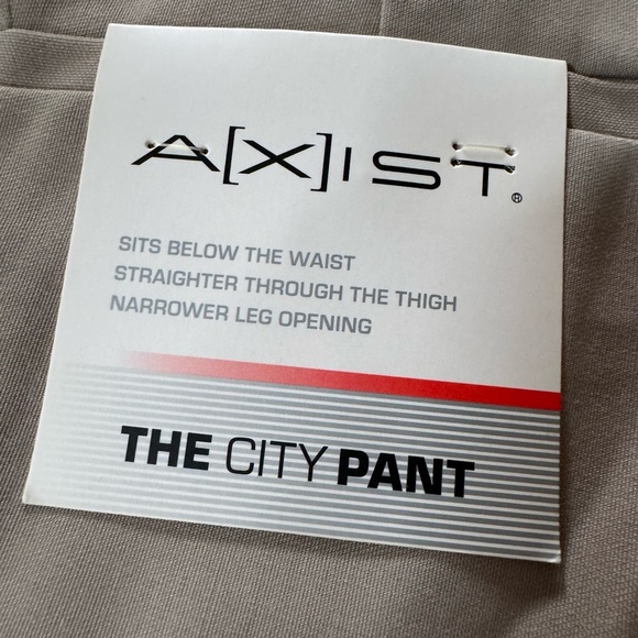 New Mens Axist The City Pants Size 40X32 Beige Straight Fit Dress Slacks - Picture 4 of 6